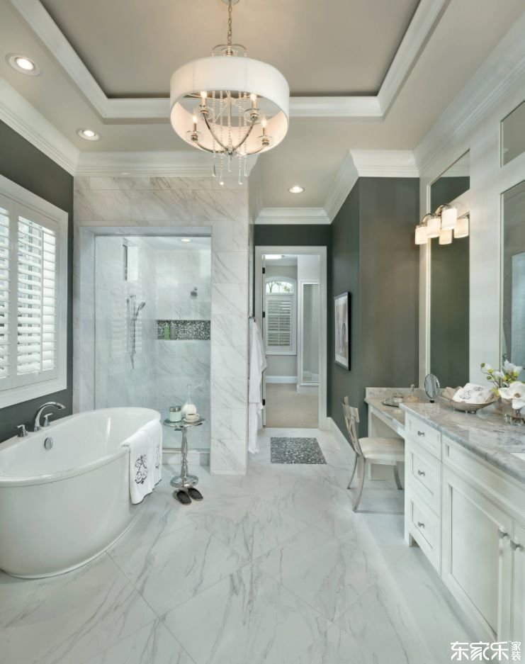 主浴室设计理念与真实的室内照片