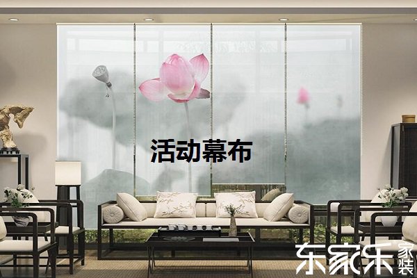 客厅幕布隔断效果图