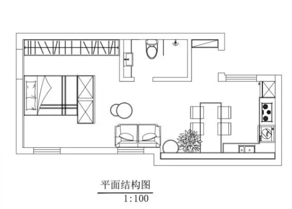 改造后重新布局的户型图